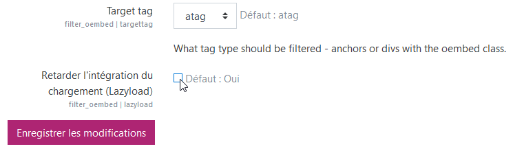 Installing the oEmbed filter